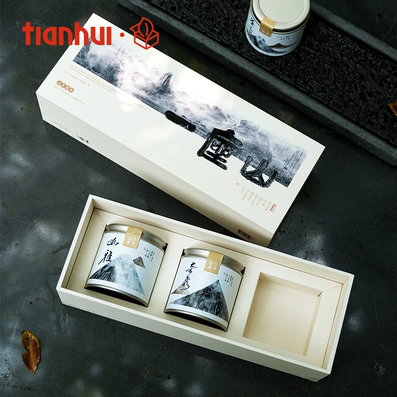 Tianhui Damping Design Rectangle White Empty Boxes Custom Logo Premium Luxury Cardboard Paper Gift Packaging Boxes