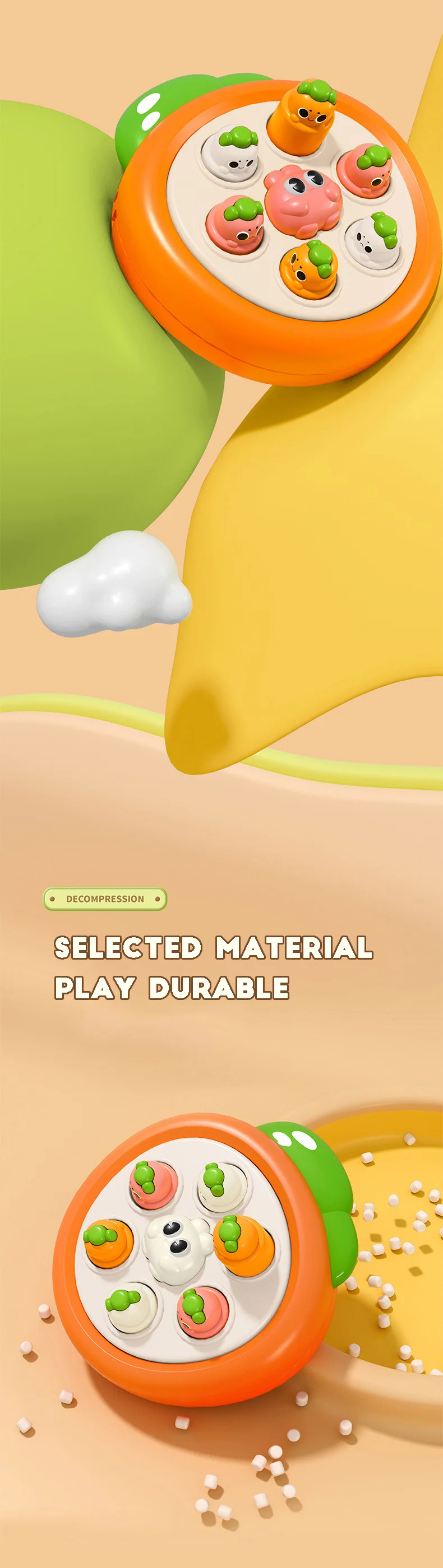 Hot Sale Kids Puzzle Cartoon Carrot Educational Toys The Mini Whacka