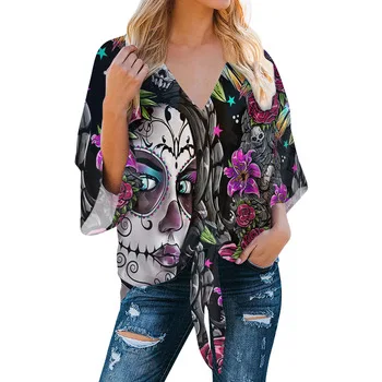 Tie Knot Floral Gothic Skull Flower 