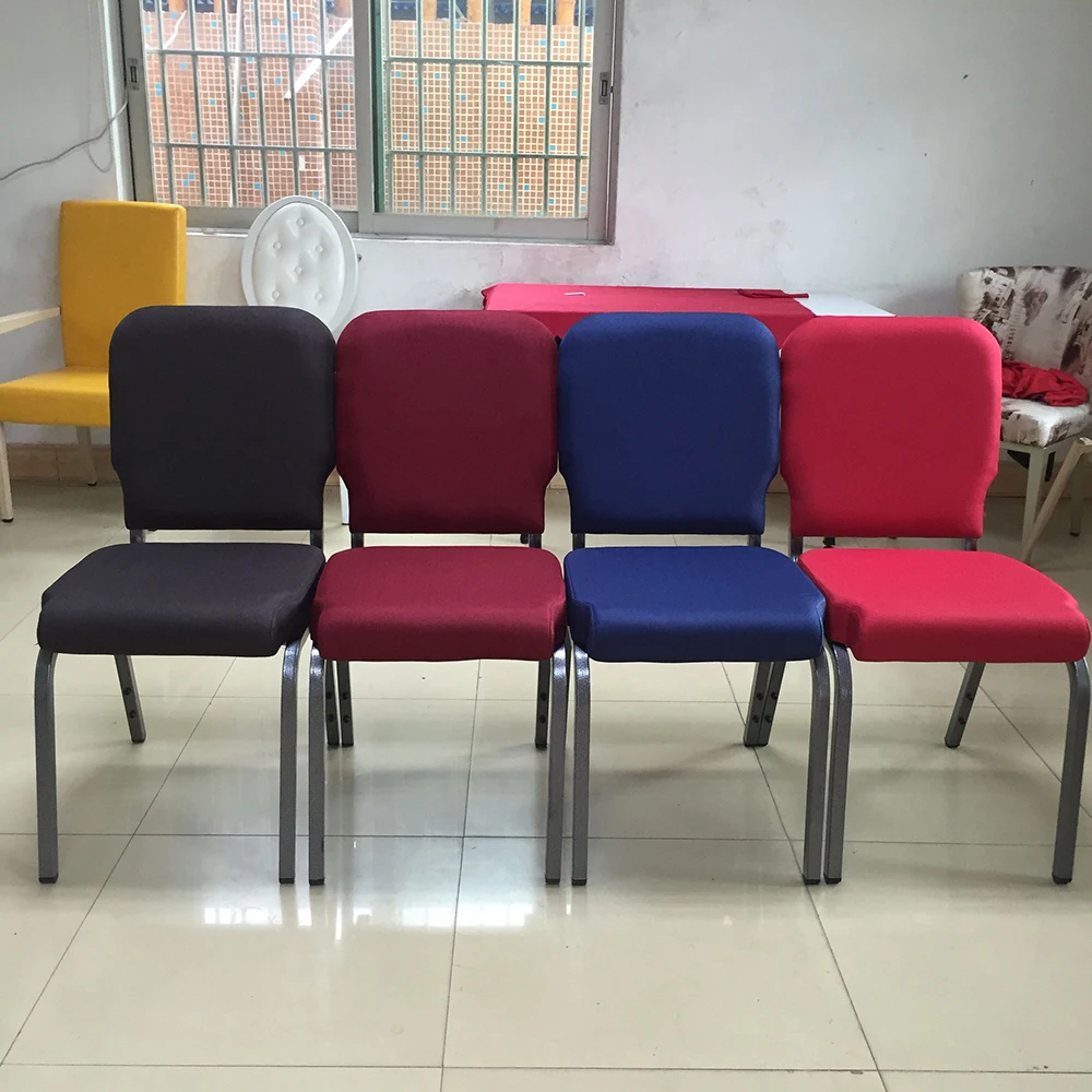 Free Sample Royal Blue Used Church Chairs for Sale Padded Chair for Lectern Church in Kenya
