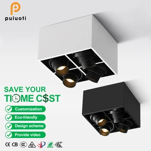 Hot Sales Modern 20W/32W LED Surface Mounted Light Adjustable Focus Spot Light 60°  3000K Pure Aluminium for Living Room GU10