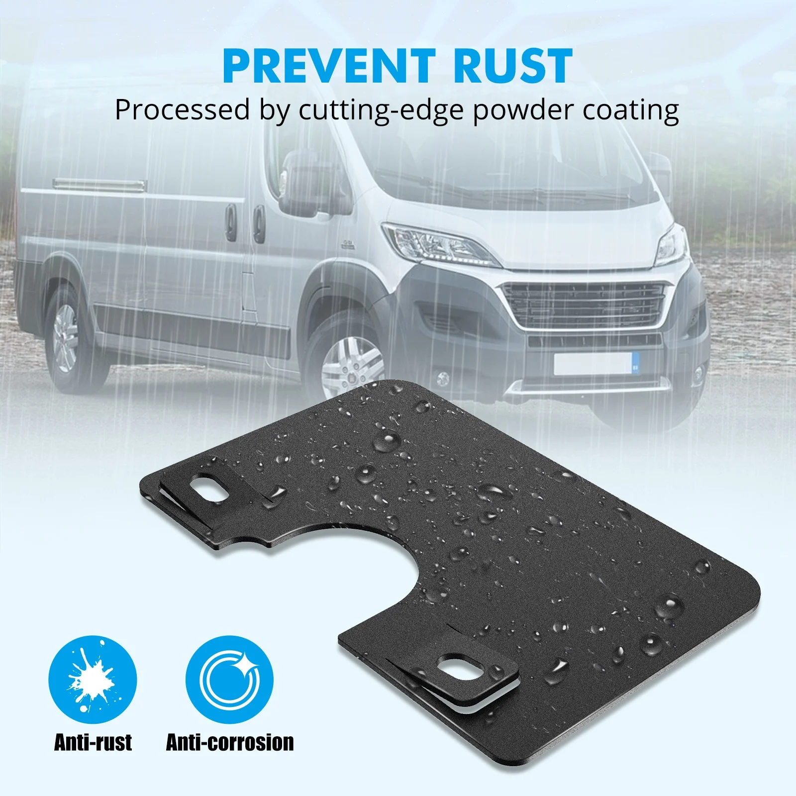 Serratura Antifurto Per Porta Posteriore Fiat Ducato - H1/H2 - Acciaio Inox 3mm - Senza Foratura - Foto 4