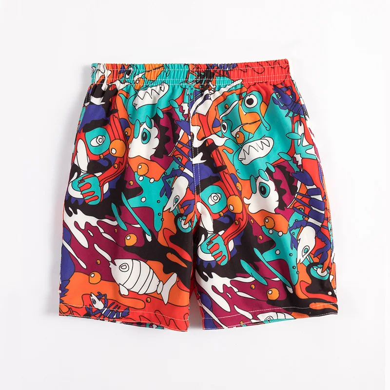 Custom Print Summer Kids Boy Swim suit Shorts Swimwear High Waist Quick Dry Baby Swim Trunks supplier