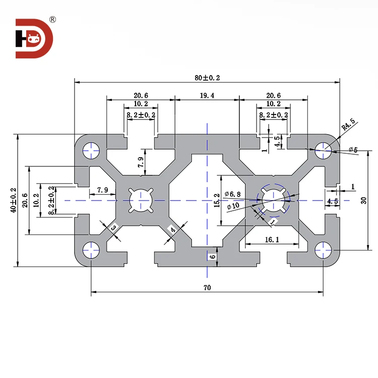 product industrial extruded aluminum profiles 4080 automation equipment 4080 heavy duty aluminum alloy profiles-3