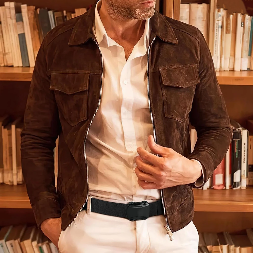 Wholesale Lightweight Stab-proof Men's Tactical Stretch Nylon Belt Pants Hiking Hunting Webbing Belt