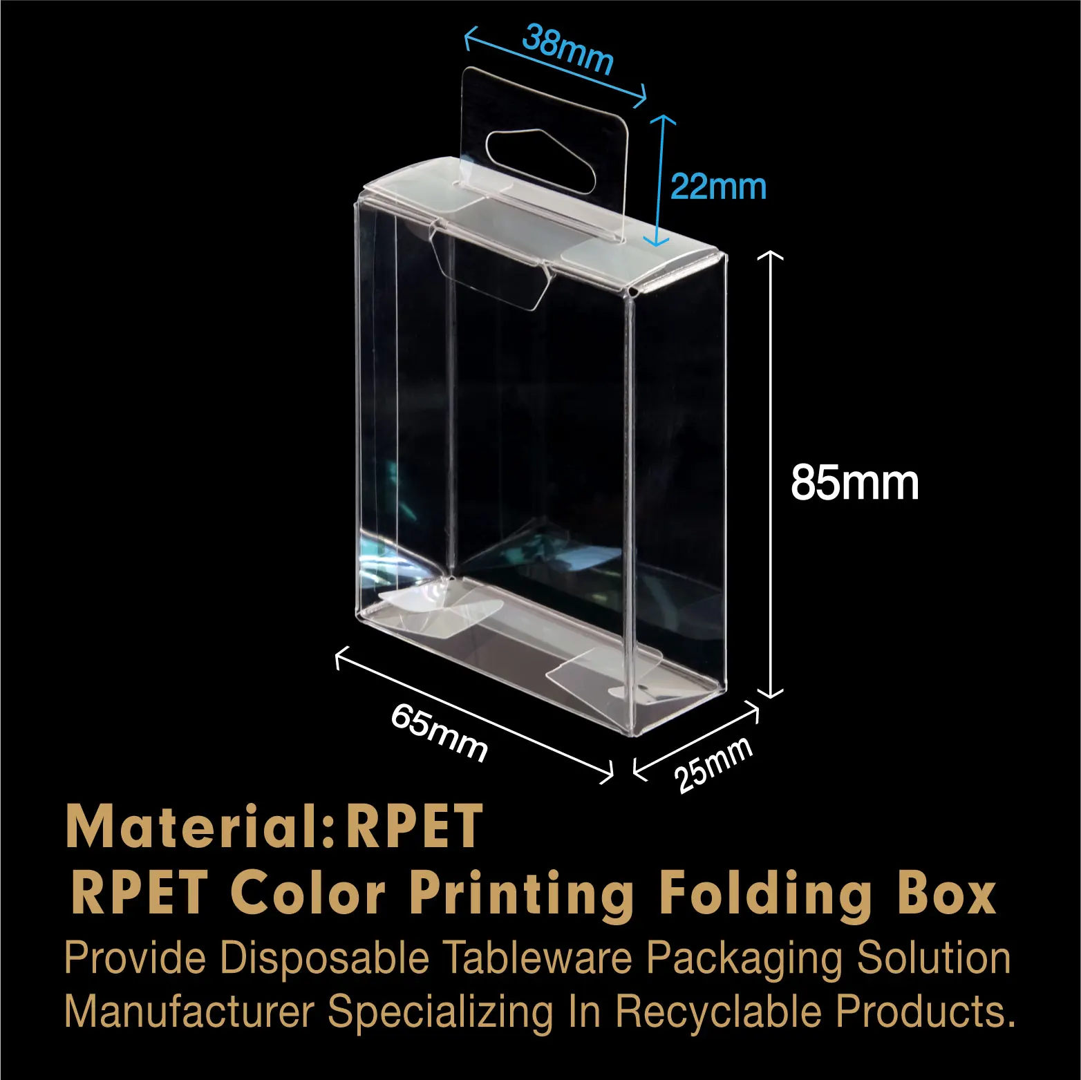 Folding Box Transparent Custom Printed Plastic RPET Customizable Gift & Craft Pvc Pet Plant Packaging Customizable Logo Accept