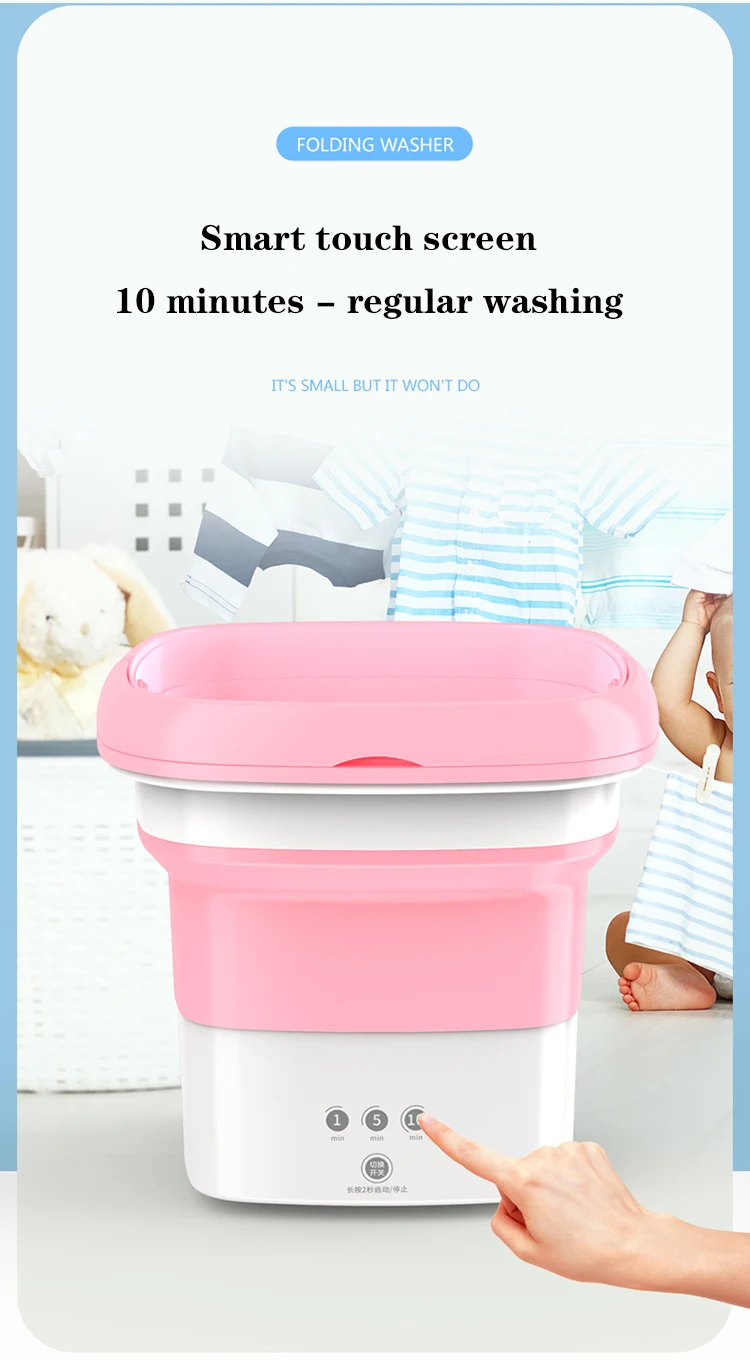 2021 Folding Small Automatic Washing Machine Portable Washing Machine Drying Washing Machine