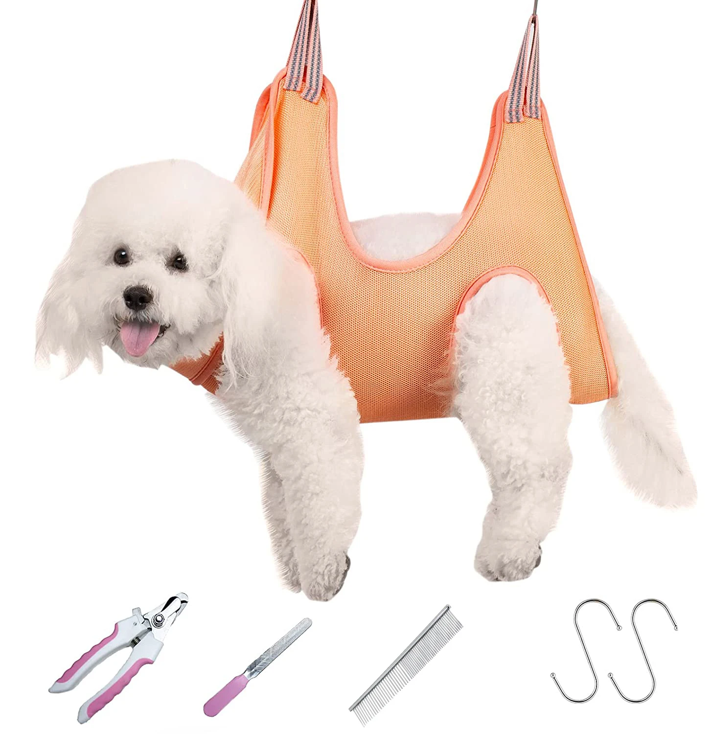 Pet Grooming Hammock Easy Nail Trimming for Dogs Cats