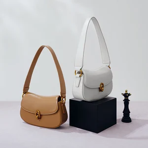 Custom Wholesale 2026 Ladies Sling Small Fashion Vintage Genuine Leather Women's Armpit Saddle Bag Crossbody Shoulder Bags