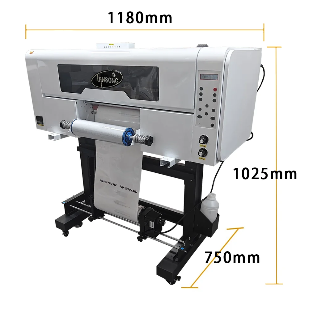 Lansong A3 UV DTF Printer 30cm Transfer Sticker Printing Machine Crystal Label Printer All in One Roll to Roll with Laminator details