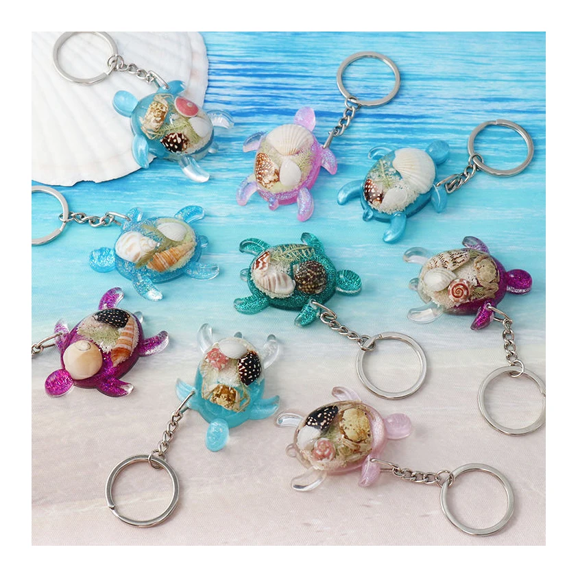 YINYA Stainless Steel Sea Turtle Keychain Tortoise Ocean