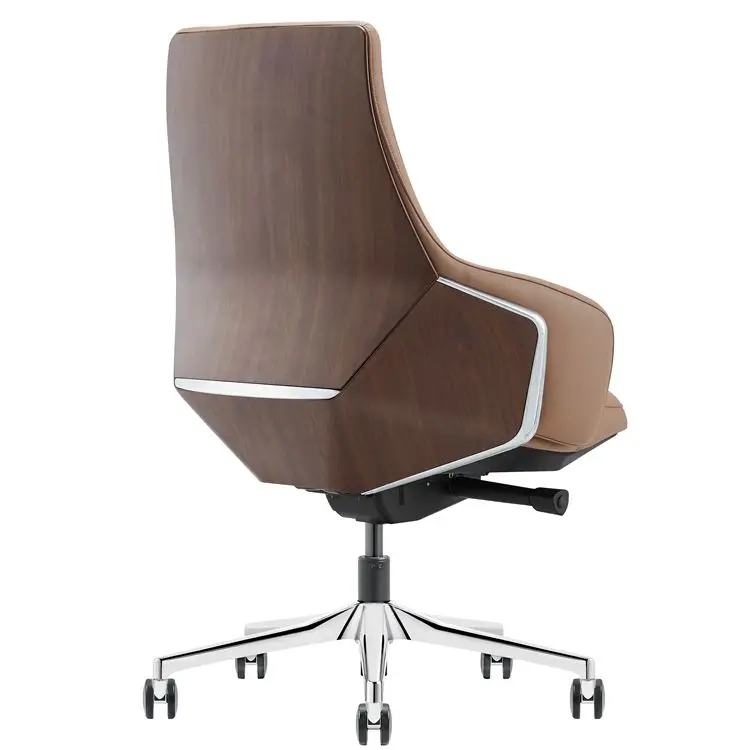 Leather Middle Back High End Swivel Unique Design Boss Revolving Luxury Modern Office Chairs