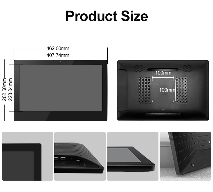 18" 18.5" Desktop Computer Industrial AIO Tablet Pure Flat Panel RK3288 Integrated Android PCAP Touch All in One PC