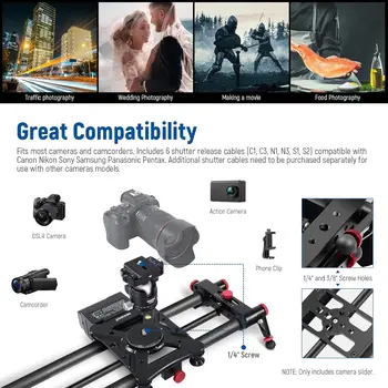 NEEWER 47.2/120cm Motorized Camera Slider, App Wireless Control Carbon Fiber Dolly Rail Slider, Support Video Mode, Time Lapse detail image