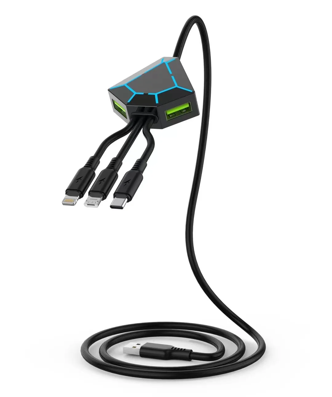 Usb-кабель для передачи данных 5 в 1, 1,2 м, 2 а, с usb-портами для мобильного телефона, U-диска, принтера, мыши и клавиатуры