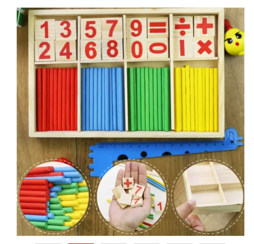 Детские деревянные развивающие игрушки, цифровая палочка Монтессори, обучающая помощь Монтессори, математическая игрушка для просвещения, подарок для ребенка