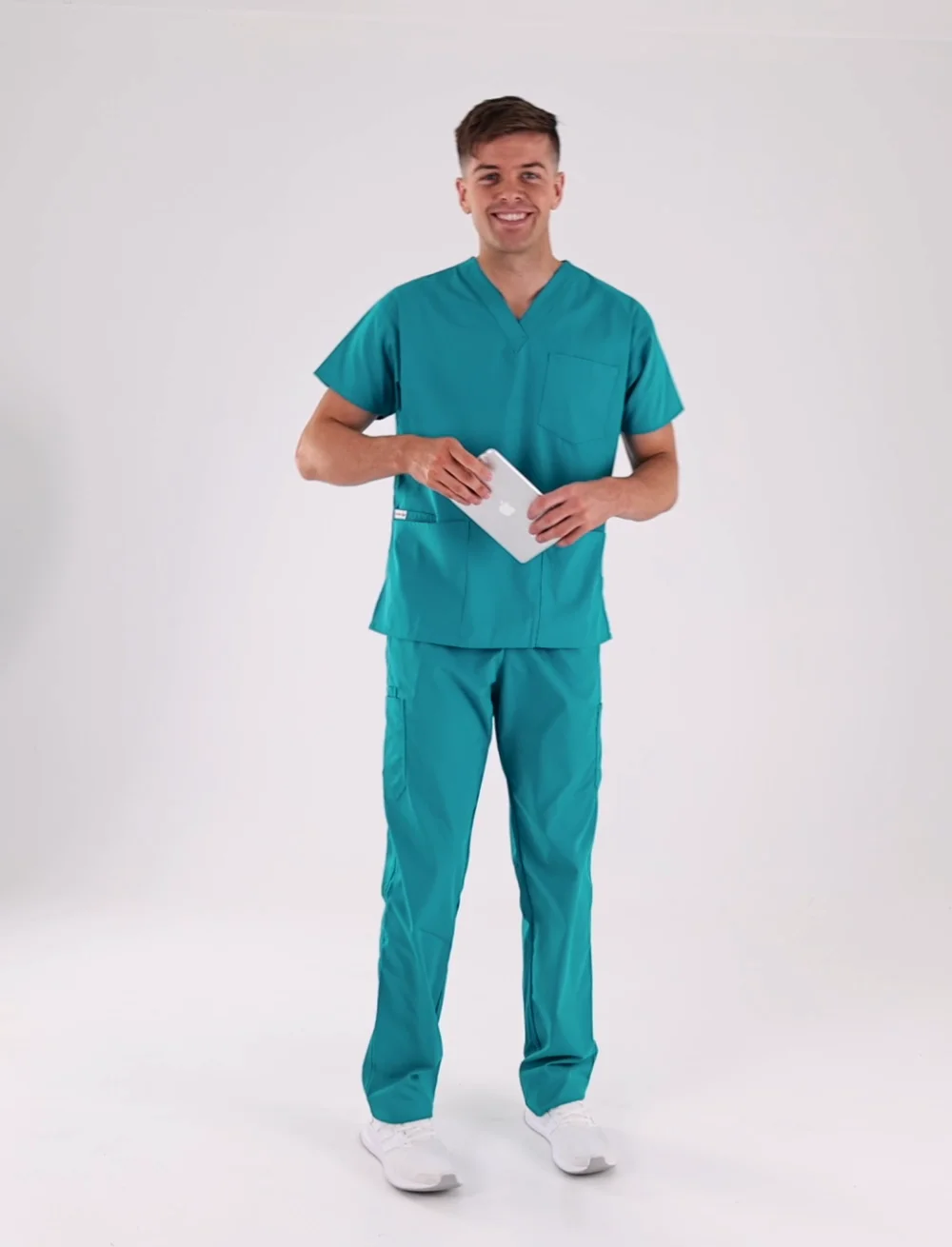 Uniform Vendors Custom Design V Neck Slim Fit Blue Top Doctor Men