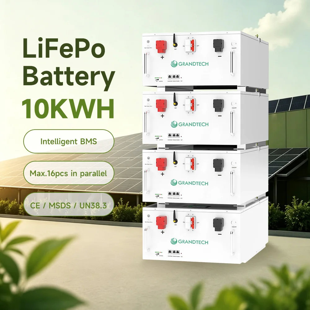 48V WiFi App Monitoring Smart LiFePO4 Battery 51.2V 200Ah 10kWh 15kWh 20kWh Home Energy Storage with Built-in Smart BMS