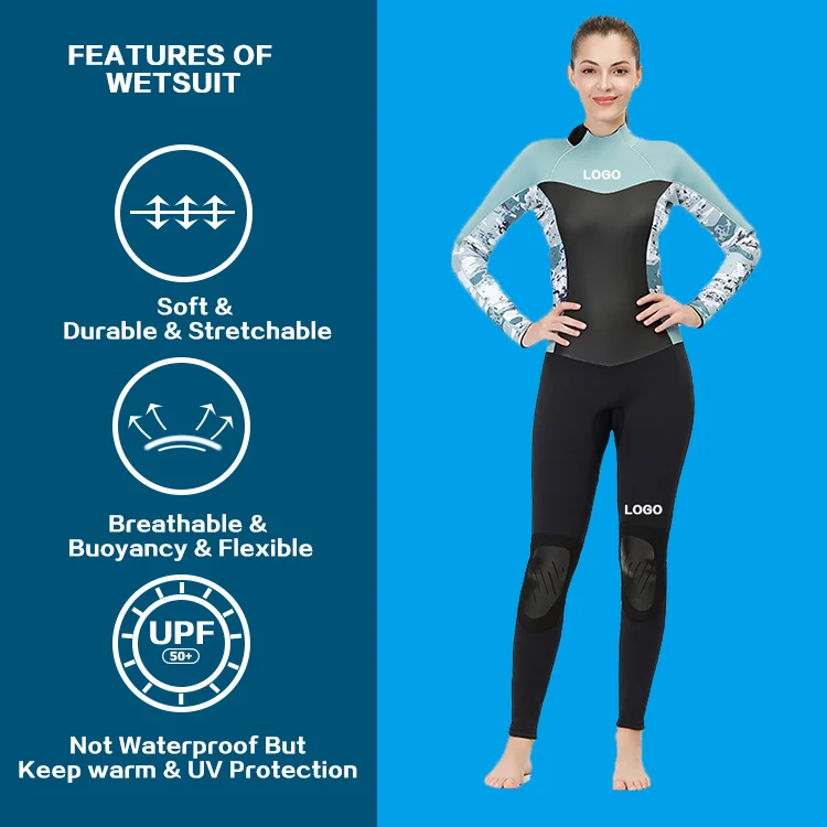 High Elasticity One Piece Waterproof Camouflage Back Zipper Long Sleeve