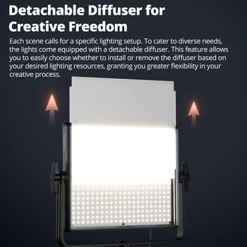 GODOX LDX50R /50BI /LDX100R/100BI RGB Full Color Fill Light LED Video Light Panel Support App Control for Live Video Photography detail image