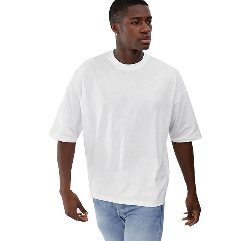 Wholesale Wholesale 210g 100% Cotton White T-shirts Streetwear Hip Hop Custom T Men From
