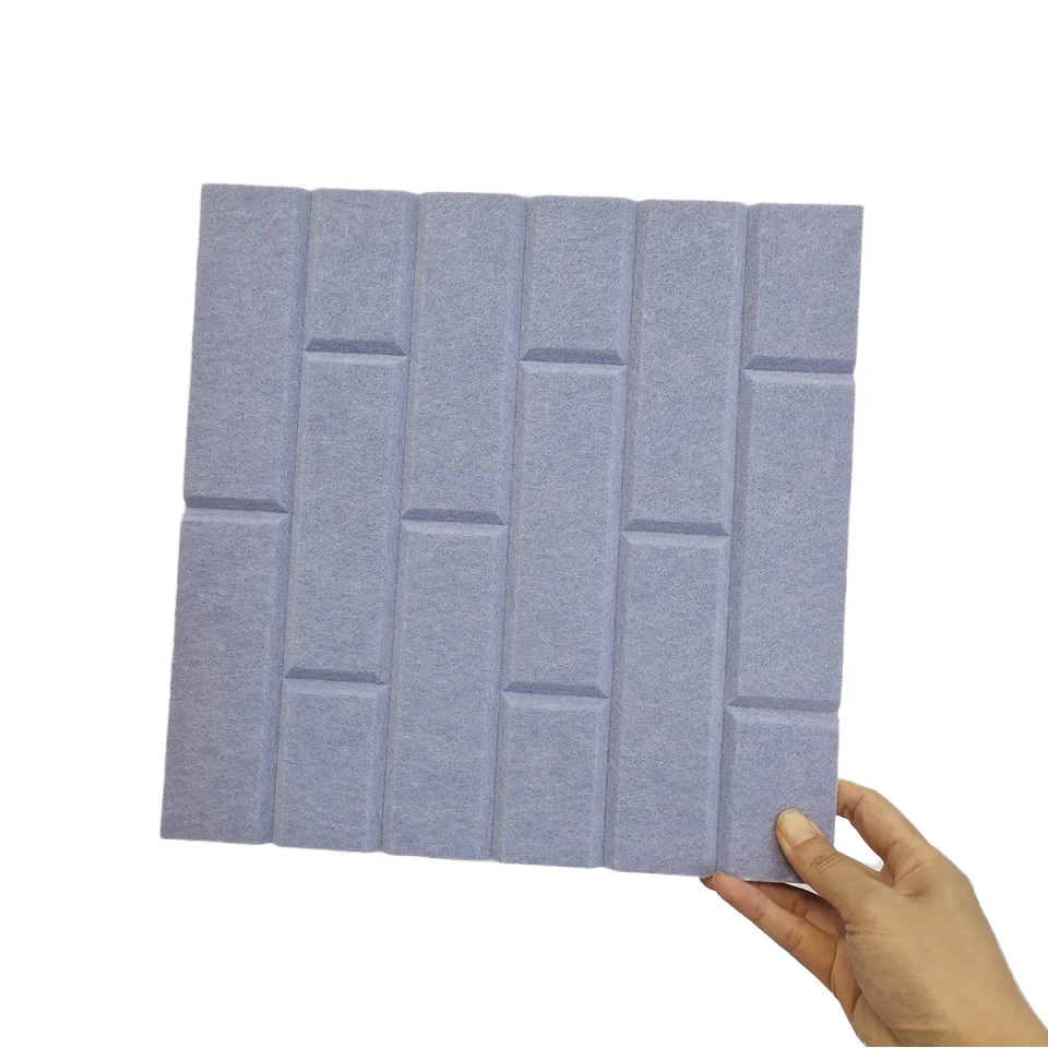 Eco-friendly Modern PET Polyester Acoustic Panels for Living Room Home Office Sound Absorbing Wall/Ceiling 3D Model Design manufacture