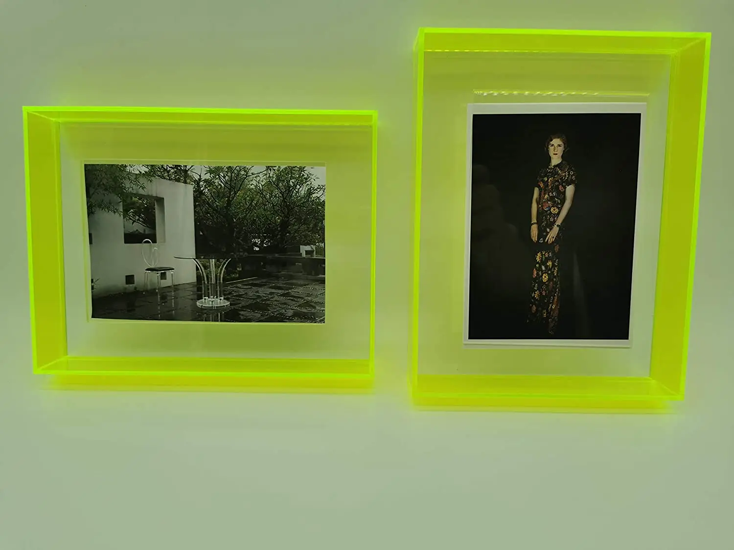 Neon Colored Shadow Box Wall Mounted Desktop Floating Frame Acrylic Luxury Magnetic Frame