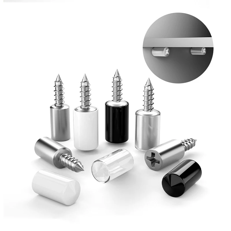 Manufacturing Price Selftapping Screws Shelf Support Pins Pegs With Plastic Caps Glass Shelf