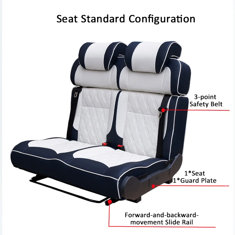 Autoliuma Caravan Folding Campervan Double Seat High Backrest Seatbelts