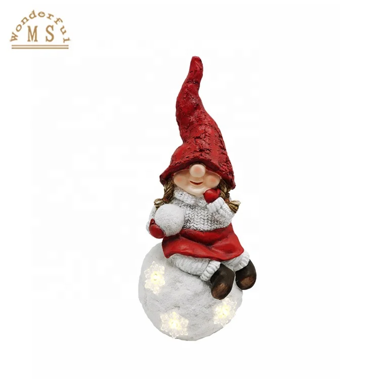Led Resin Christmas Sculpture Item for Home and Garden Decoration