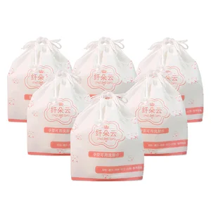 Highly Absorbent Disposable Compressed Bath Washcloths Portable Round Face Towel Individually Packaged for Adult Home Use