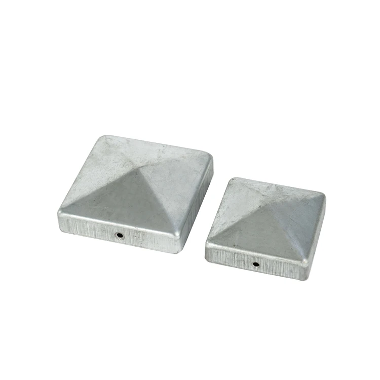 Pyramid Galvanized Metal Fence Post Cap Popular Square Aluminum Post