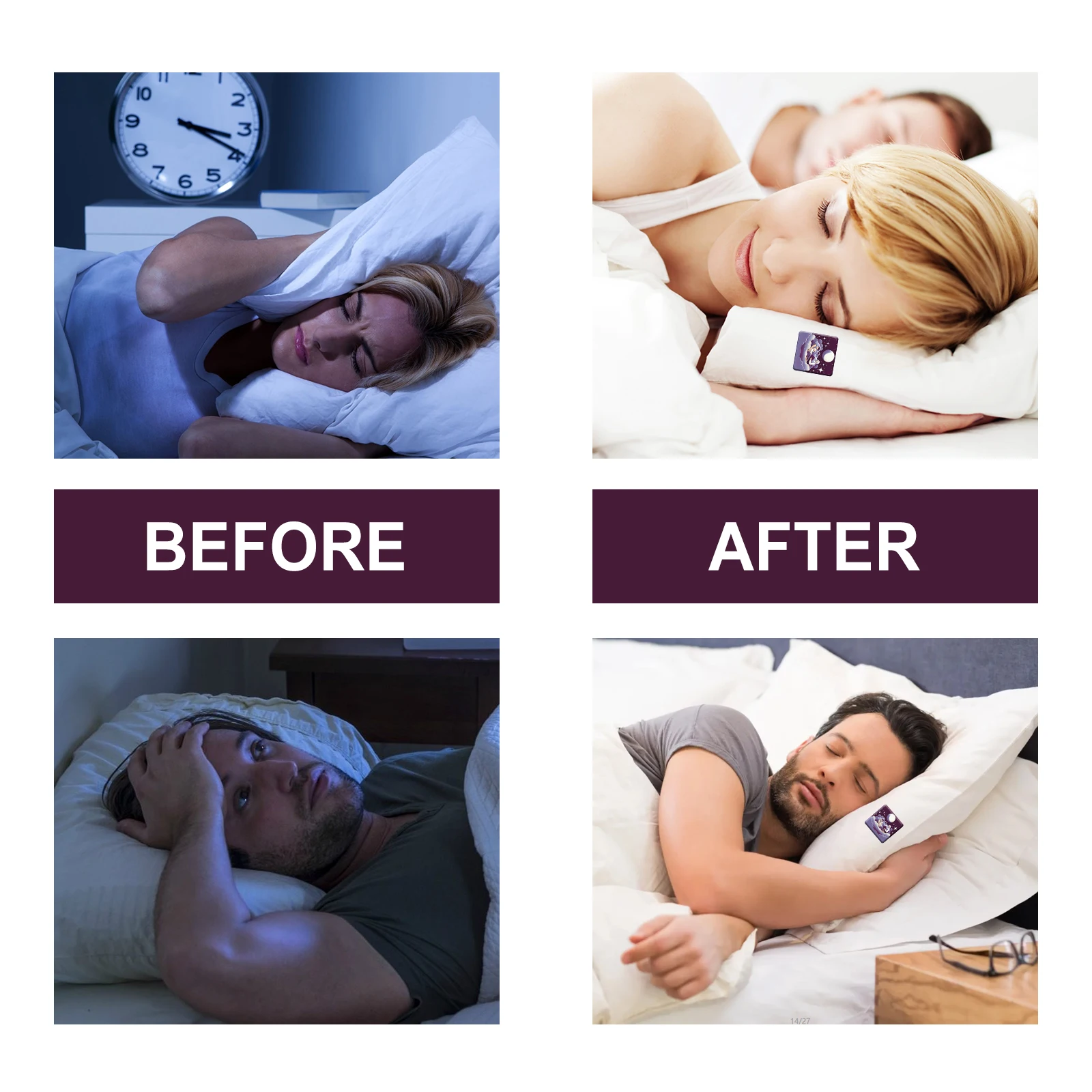 Nouveautés Patch de nuit de relaxation pour un sommeil de qualité Quatre couleurs Patch relaxant apaisant Produits pour améliorer le sommeil 28 pièces