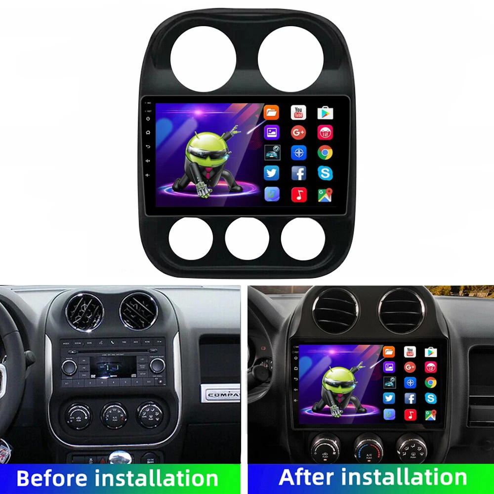 Pemutar Dvd Mobil Jeep Compass 2010-16 
