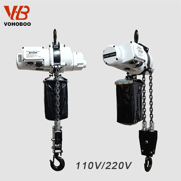 Light Weigh Single Phase 110V / 220V Mini Electric Chain Hoist 250kg 0.5t 1t for lifting-122084