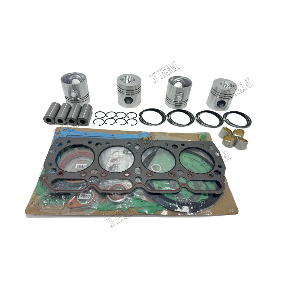 For Komatsu 4D105 Rebuild Kit With Piston Ring Cylinder Gaskets Piston Standard Size Engine Parts 3