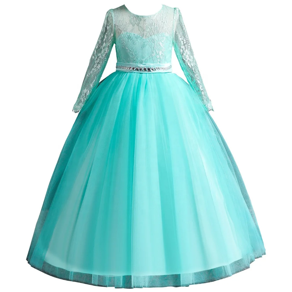 Long Sleeve A-line Toddler Christmas Dress Girls' Formal Outfit