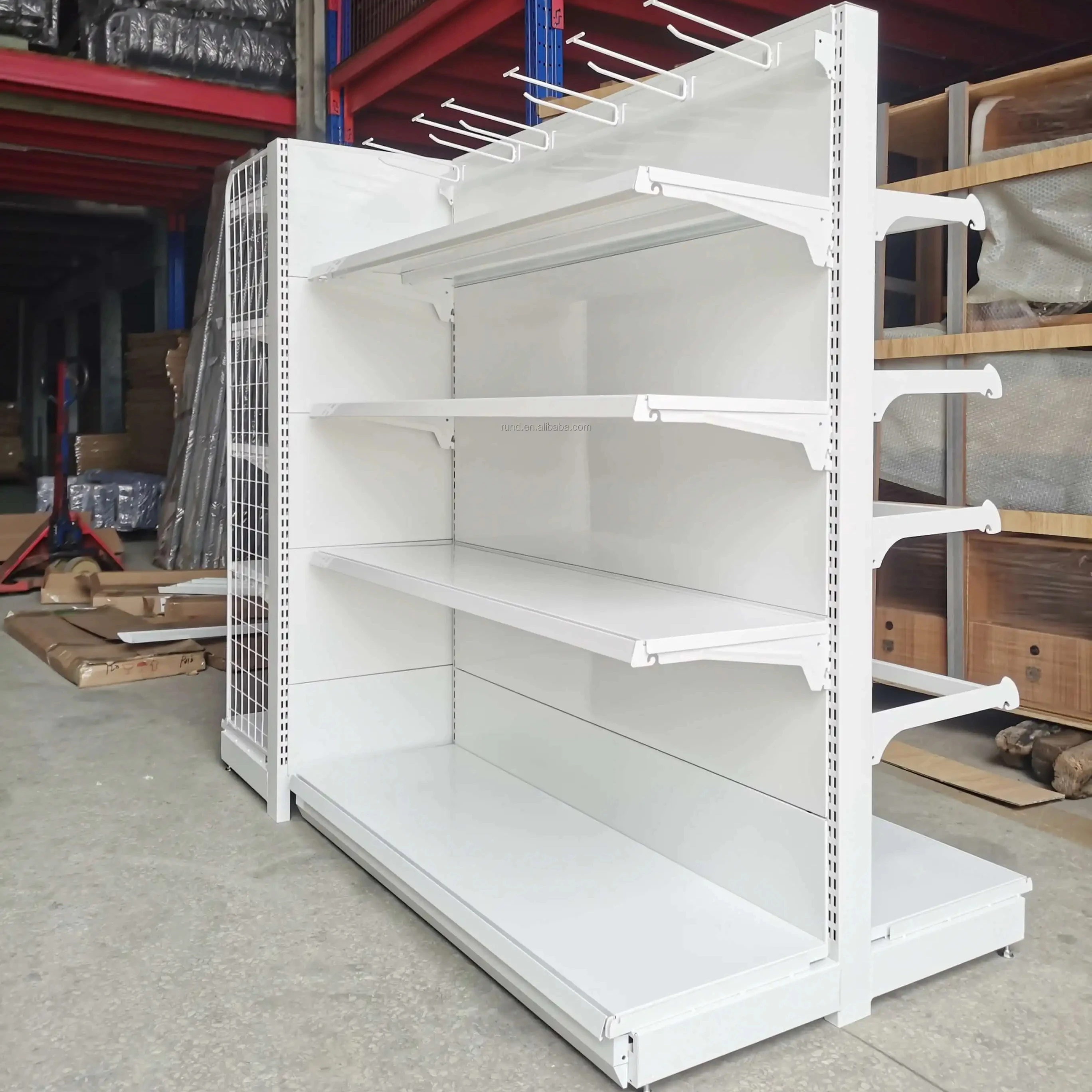 Supermarket Display Shelf Single-Sided 35-40KG Heavy Duty Steel and Metal Convenience Store Racks for Toys Shop Shelves