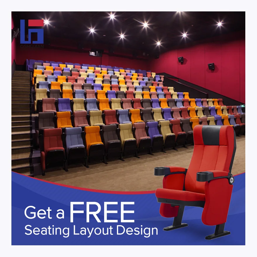 Cheap Commercial Cinema Seats Chair Theater Movie Chair with Cup Hold