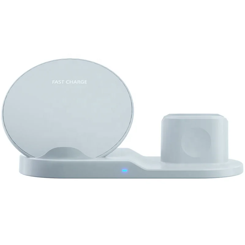 Лидер продаж на Amazon 2021 беспроводное зарядное устройство Qi портативная зарядная станция 3 в 1 для iPhone наушники Air