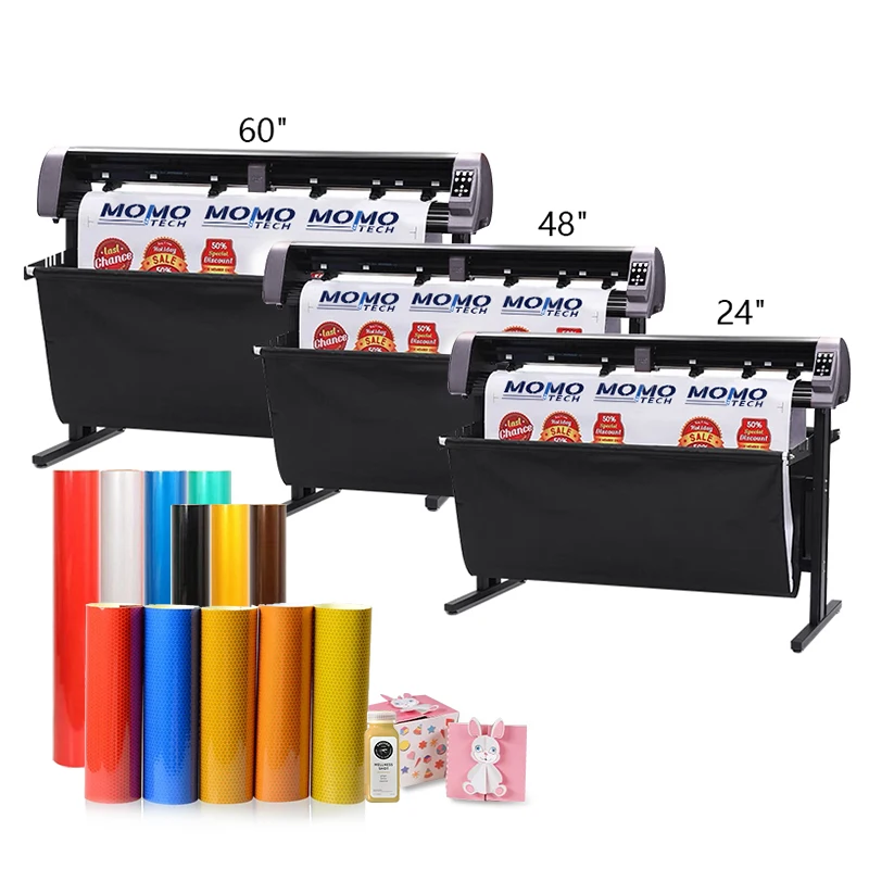 MOMOTECH 720mm Double Head Automatic Vinyl Cutter Graph Arms with Contour Cutting and Camera Servo Driver