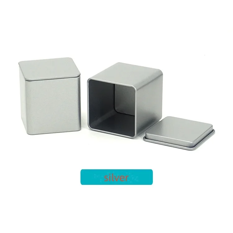 Luxury Food Packaging Metal Tin Box/black square Tea Container Tin/can Golden Tea Candy Jar
