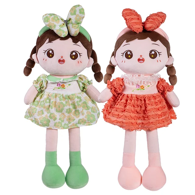 Cute Fashion Stuffed Girl 18 Inch Beautiful Dress Clothes Soft Pretty Plush For Girls Toys