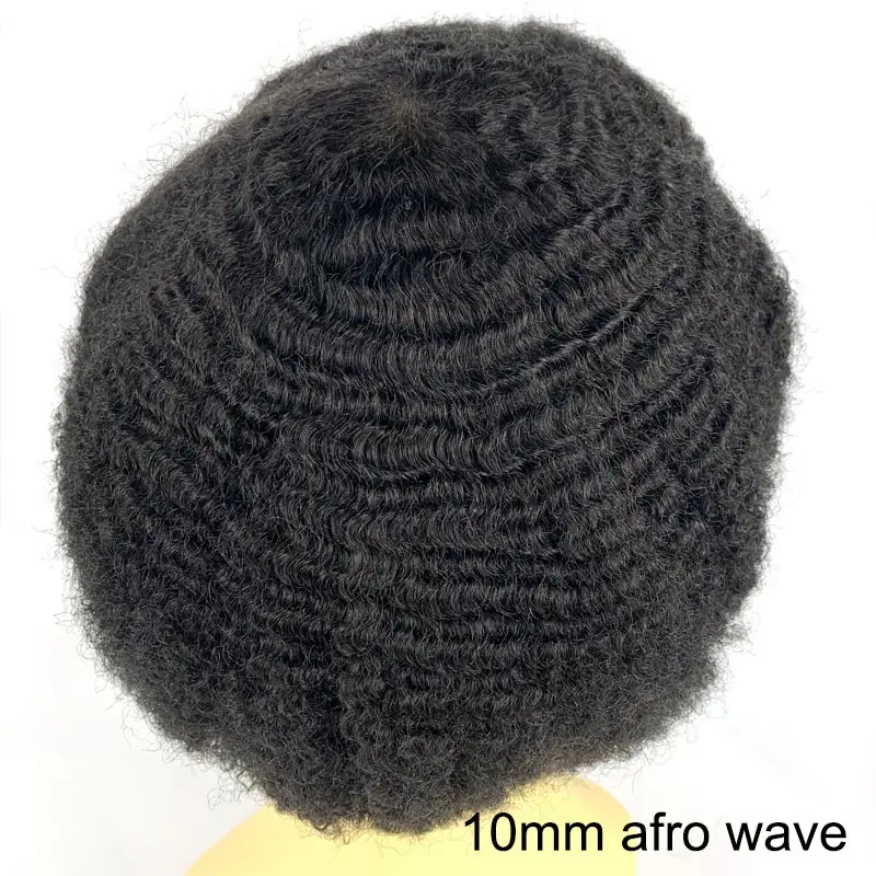 6mm 8mm 10mm 12mm African American Men Wig Hairpiece Thin Skin