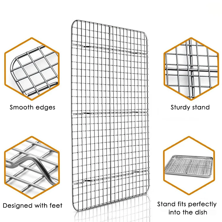 Baking Sheet with Rack Set Nonstick Stainless Steel Baking Pan and ...