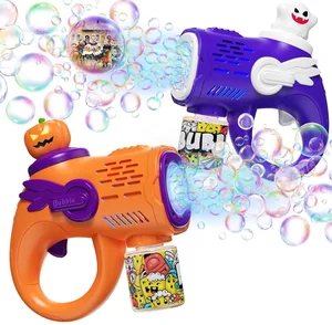 EPT New Automatic Bubble Maker Blaster Toys with LED Lights Bubble Machine for Kids Halloween Bubble Gun