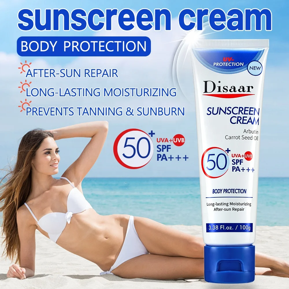 Disaar Long Lasting Moisturizing After Sun Repair Body Protection SPF50 Whitening Sunscreen Cream
