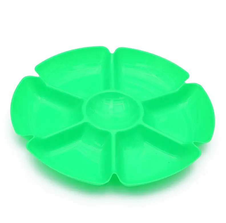 7 Sectional Round Plastic Serving Tray