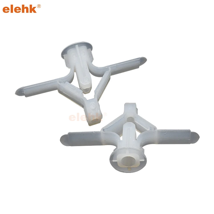 Plastic Anchor Bolt Butterfly 6mm Wall Plug For Fixed Screw Extruded