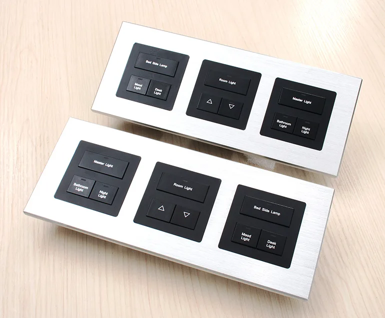 Customize Luxury 12V DC RS485 Modbus Smart Hotel Using Bedside Switch Panels